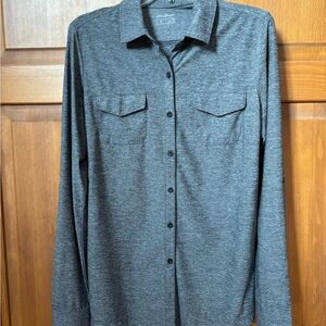 Eddie Bauer Gray Button-Up Shirt